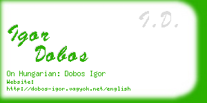 igor dobos business card